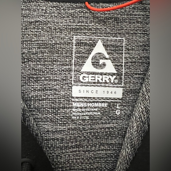 Gerry Men’s Active Hoodie size Large Black Kangaroo Pocket 4-way stretch - Picture 4 of 10